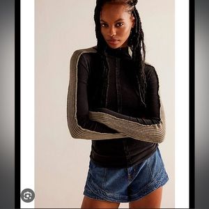 Free People We The Free Overdrive Layering Tee Black XS